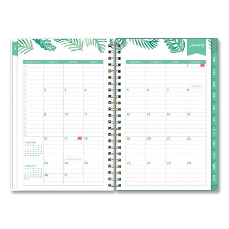 Blue Sky Day Designer Frosted Cover Weekly/Monthly Planner, 8 x 5, Palms, 2022 137362